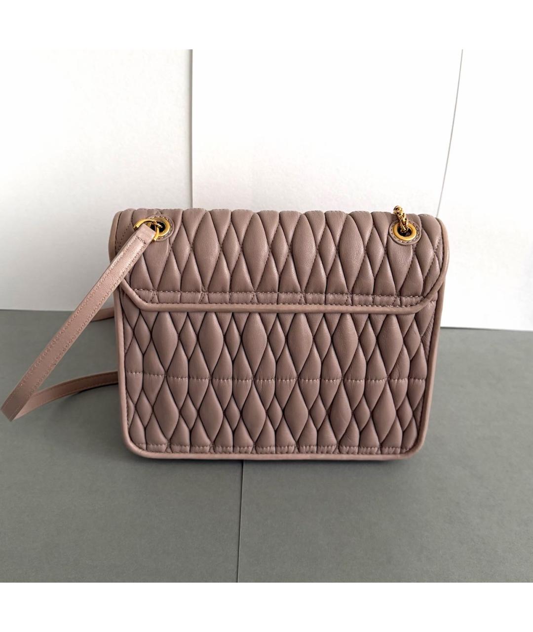 FURLA Бежевая кожаная сумка через плечо, фото 3