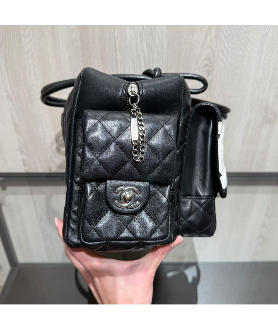 CHANEL Черная кожаная сумка через плечо, фото 3