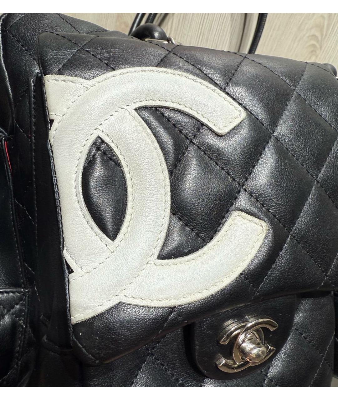 CHANEL Черная кожаная сумка через плечо, фото 5