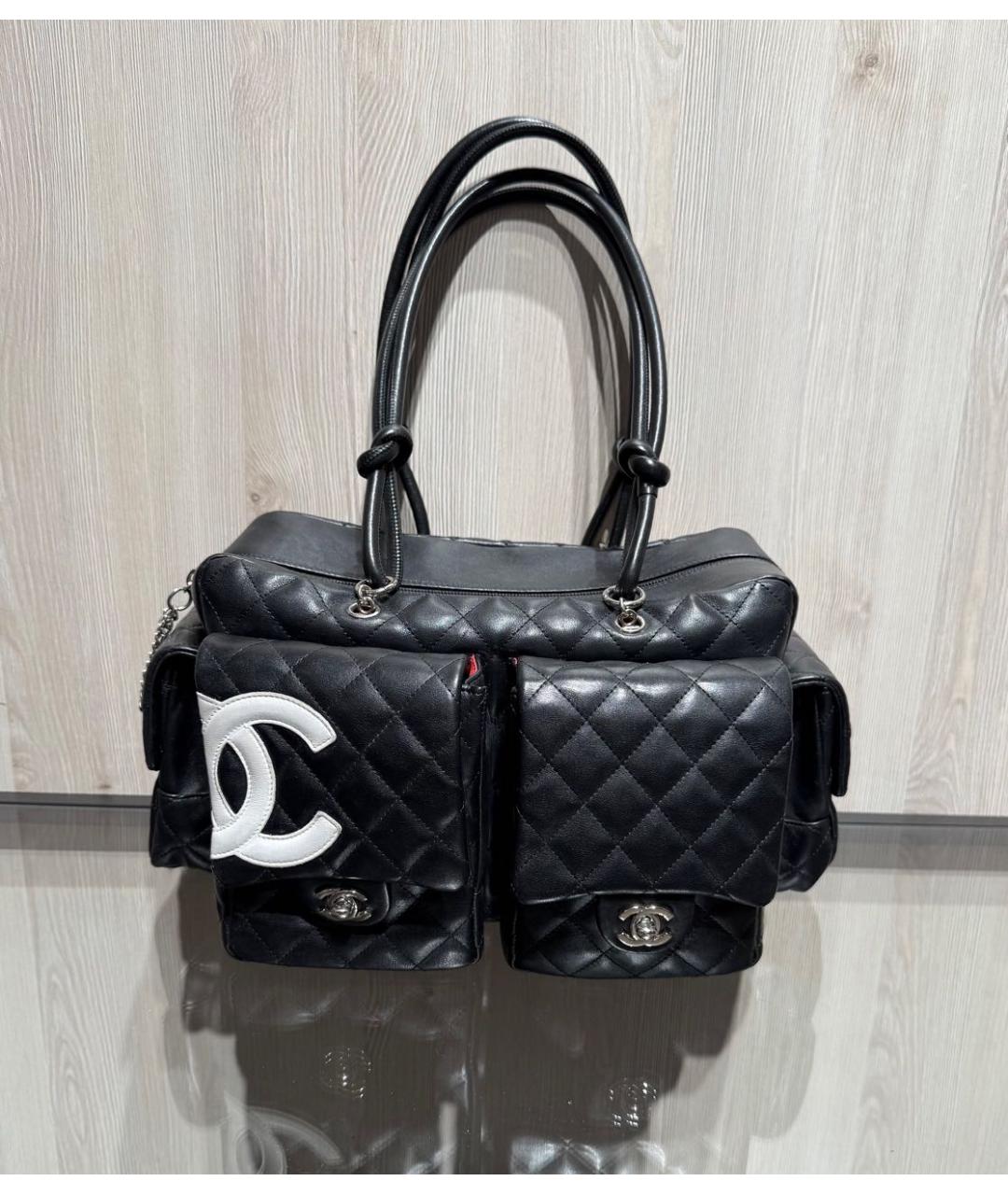 CHANEL Черная кожаная сумка через плечо, фото 9