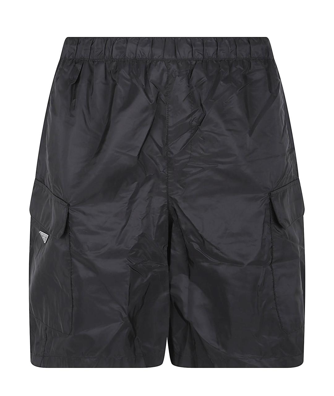 PRADA Черные полиамидовые шорты, фото 1