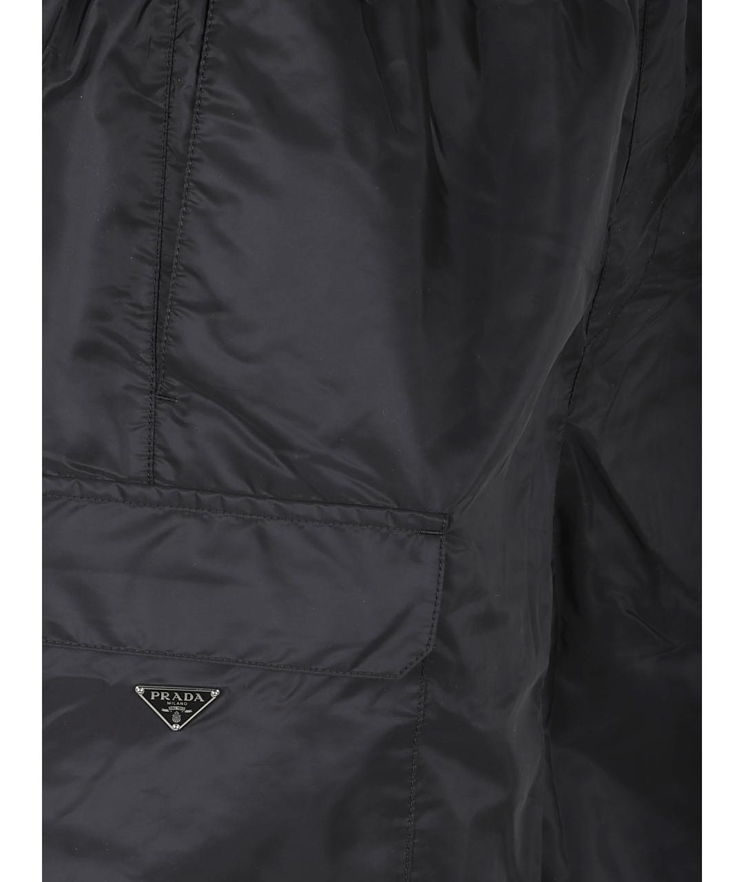 PRADA Черные полиамидовые шорты, фото 2