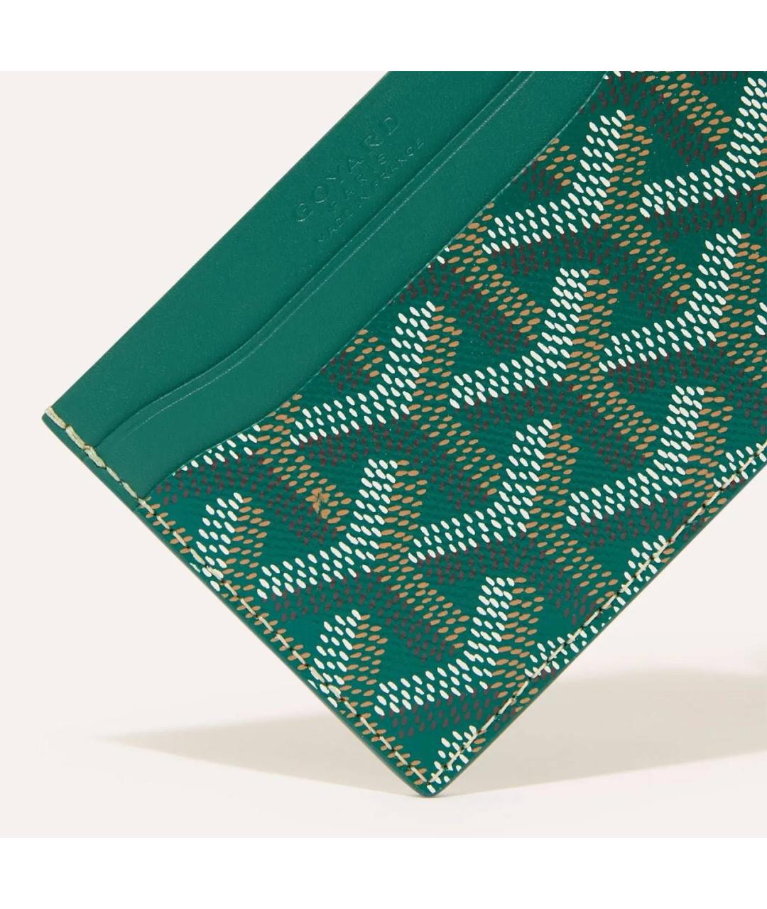 GOYARD Зеленый кожаный кардхолдер, фото 3
