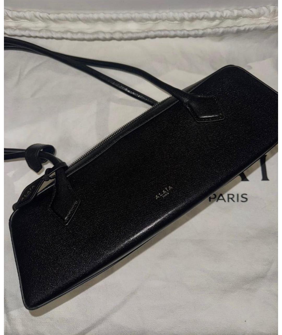 ALAIA Черная кожаная сумка через плечо, фото 8