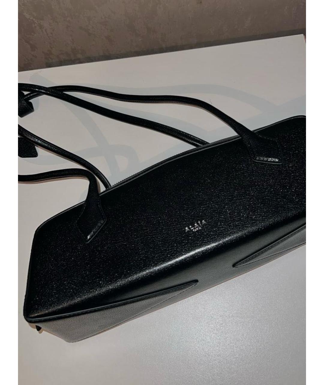 ALAIA Черная кожаная сумка через плечо, фото 2