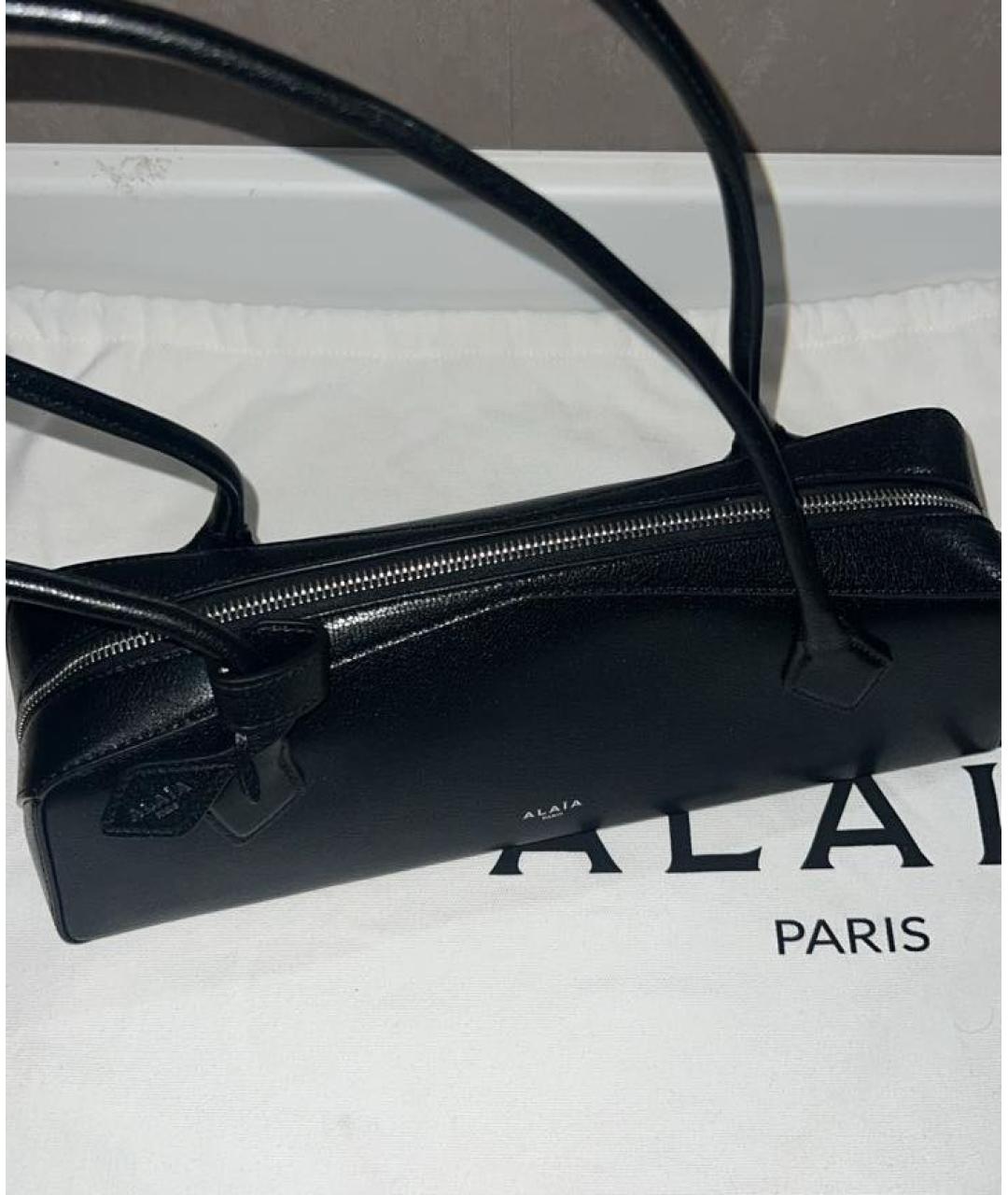 ALAIA Черная кожаная сумка через плечо, фото 5