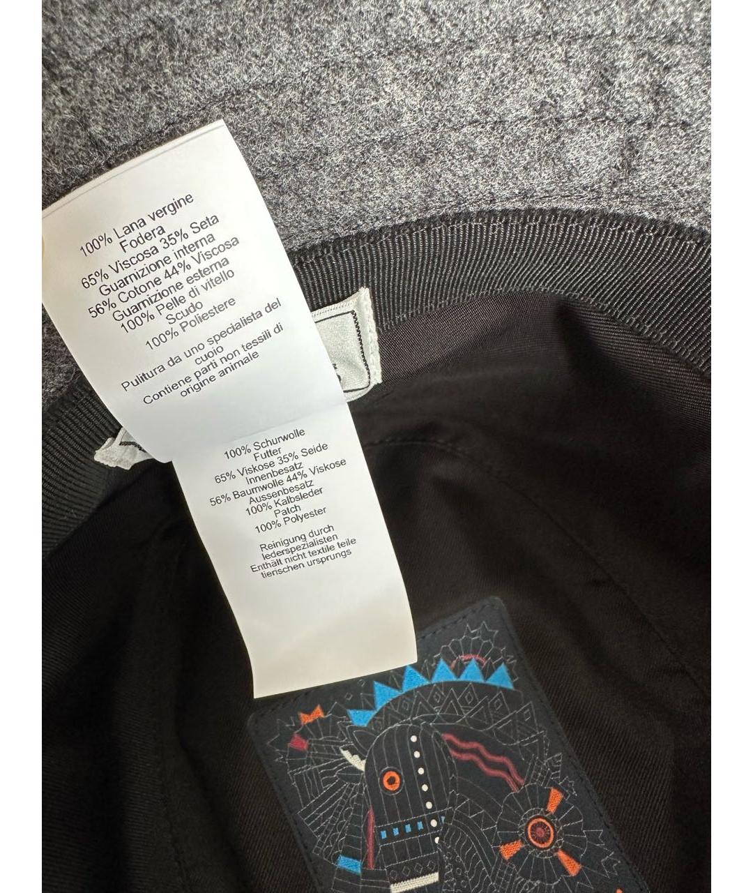 HERMES Серая шерстяная панама, фото 8