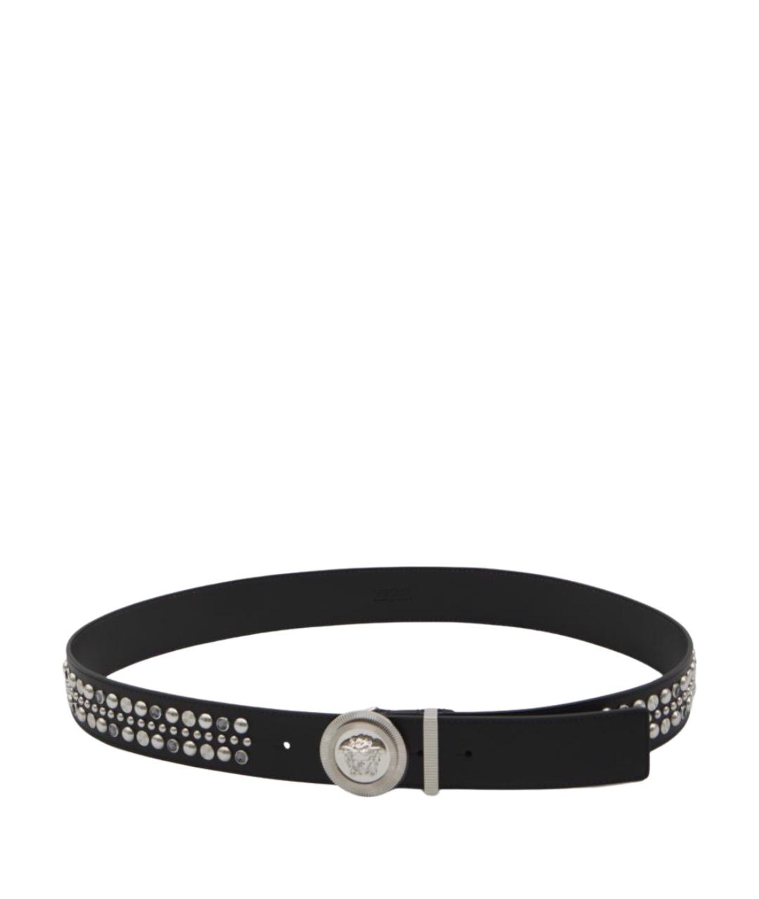 VERSACE Черный кожаный ремень, фото 1