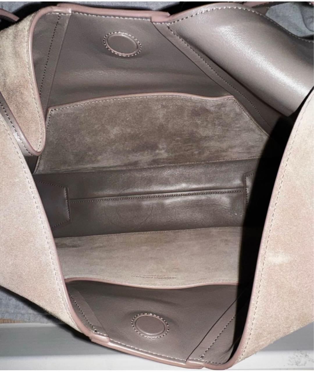 BRUNELLO CUCINELLI Бежевая замшевая сумка через плечо, фото 4