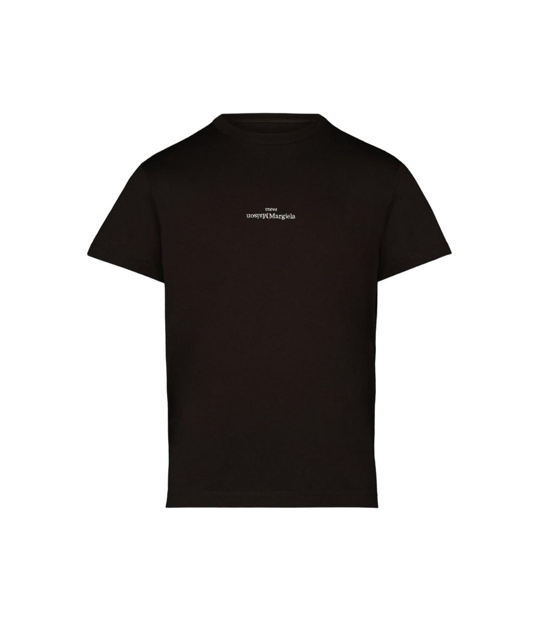 MAISON MARGIELA Черная хлопковая футболка, фото 1