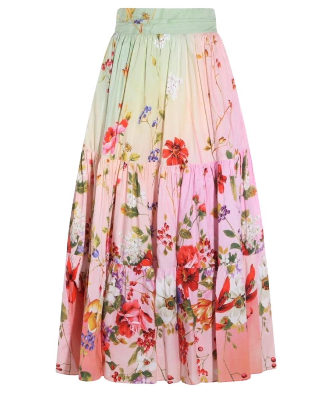 ROBERTO CAVALLI Мульти хлопковая юбка макси, фото 1