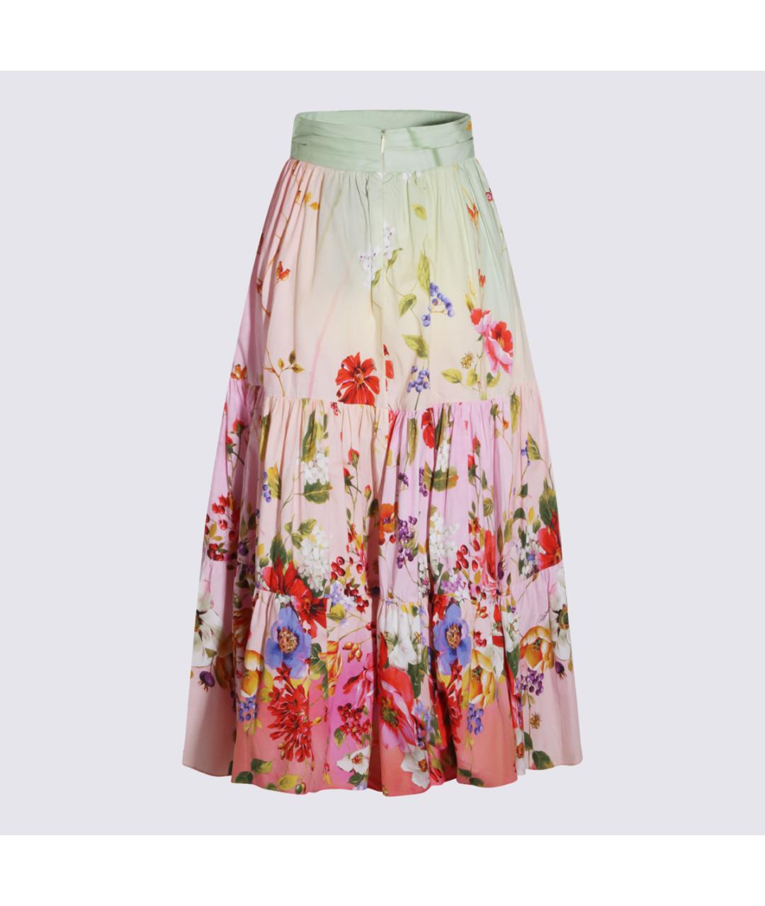 ROBERTO CAVALLI Мульти хлопковая юбка макси, фото 2