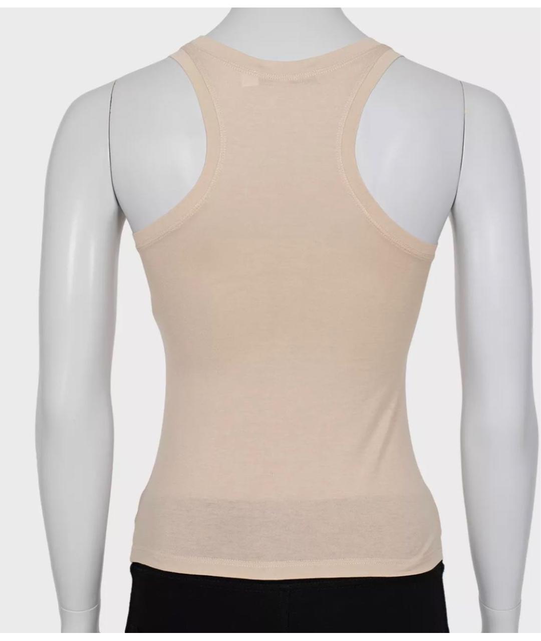 CHRISTIAN DIOR Оранжевая хлопковая майка, фото 2