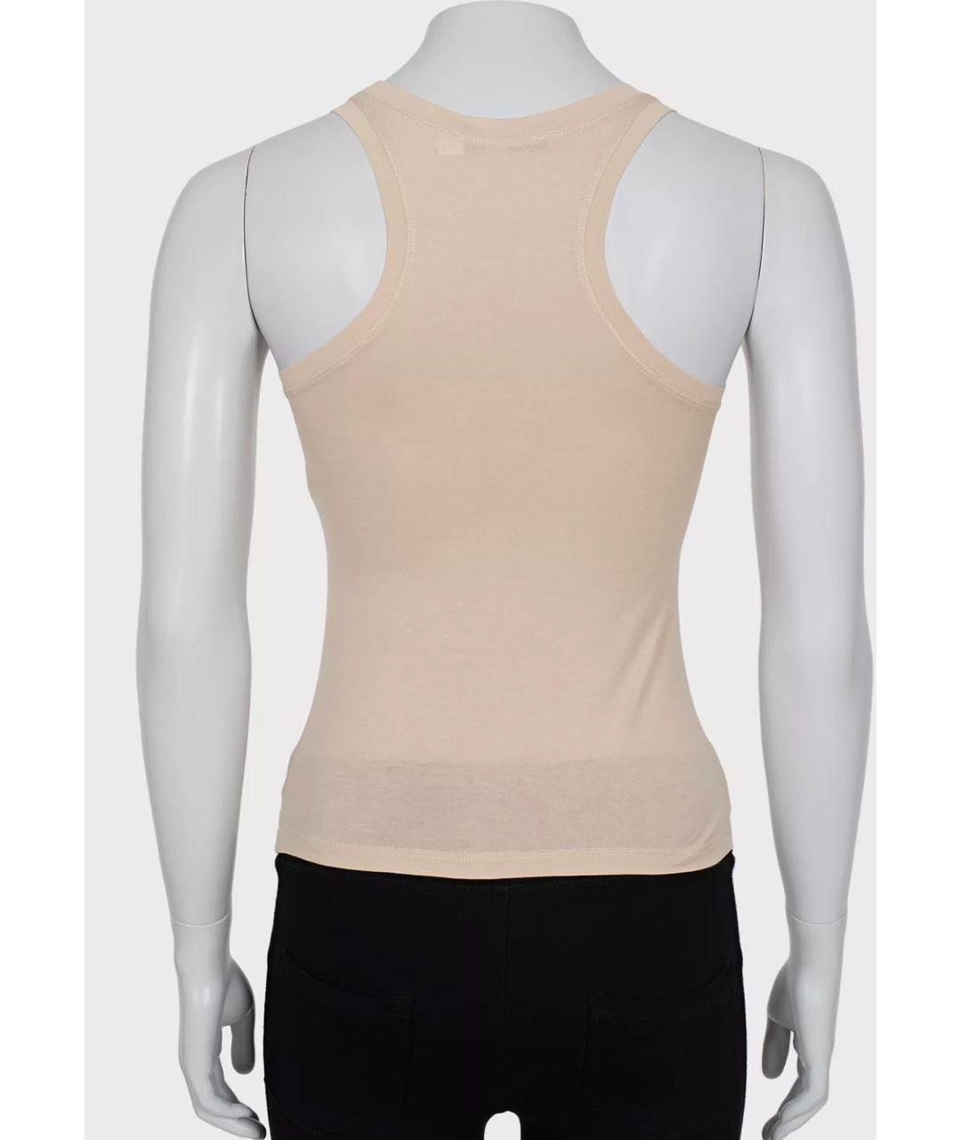 CHRISTIAN DIOR Оранжевая хлопковая майка, фото 7