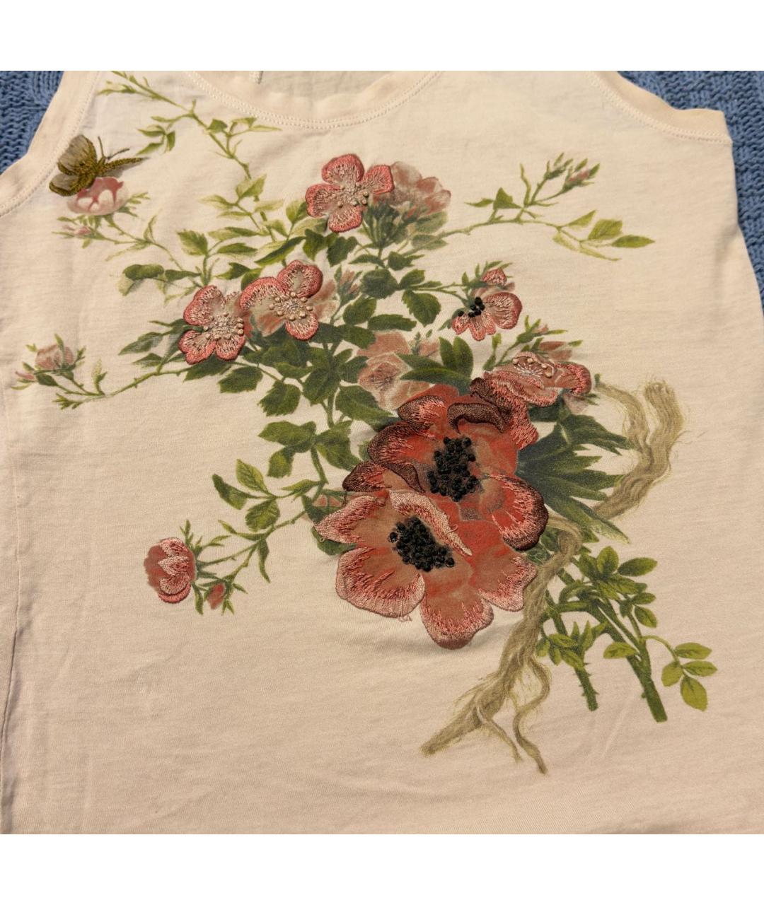 CHRISTIAN DIOR Оранжевая хлопковая майка, фото 4