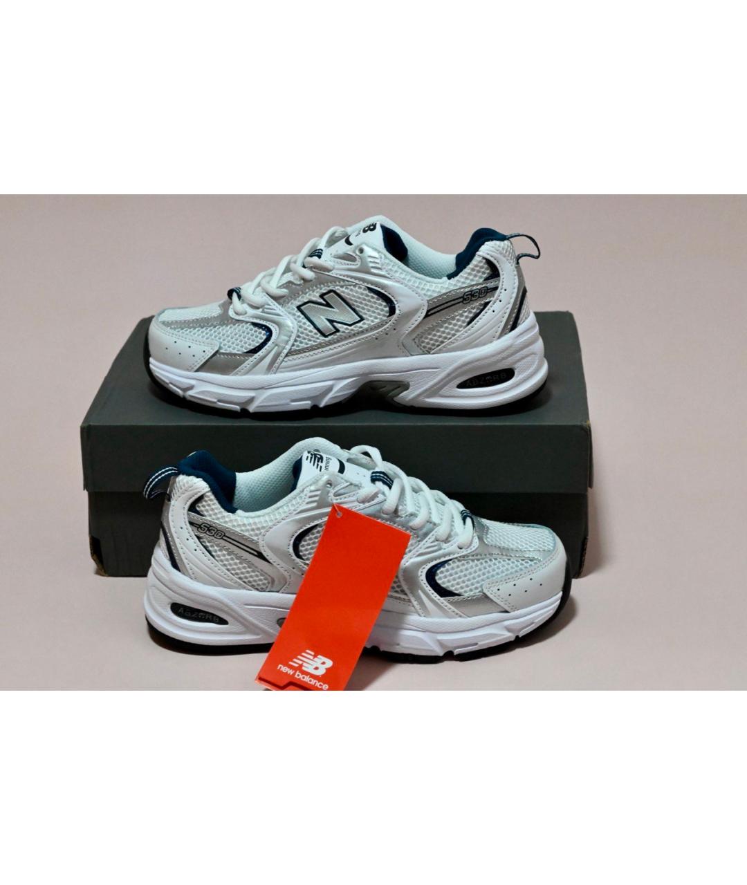 NEW BALANCE Серые текстильные кроссовки, фото 6