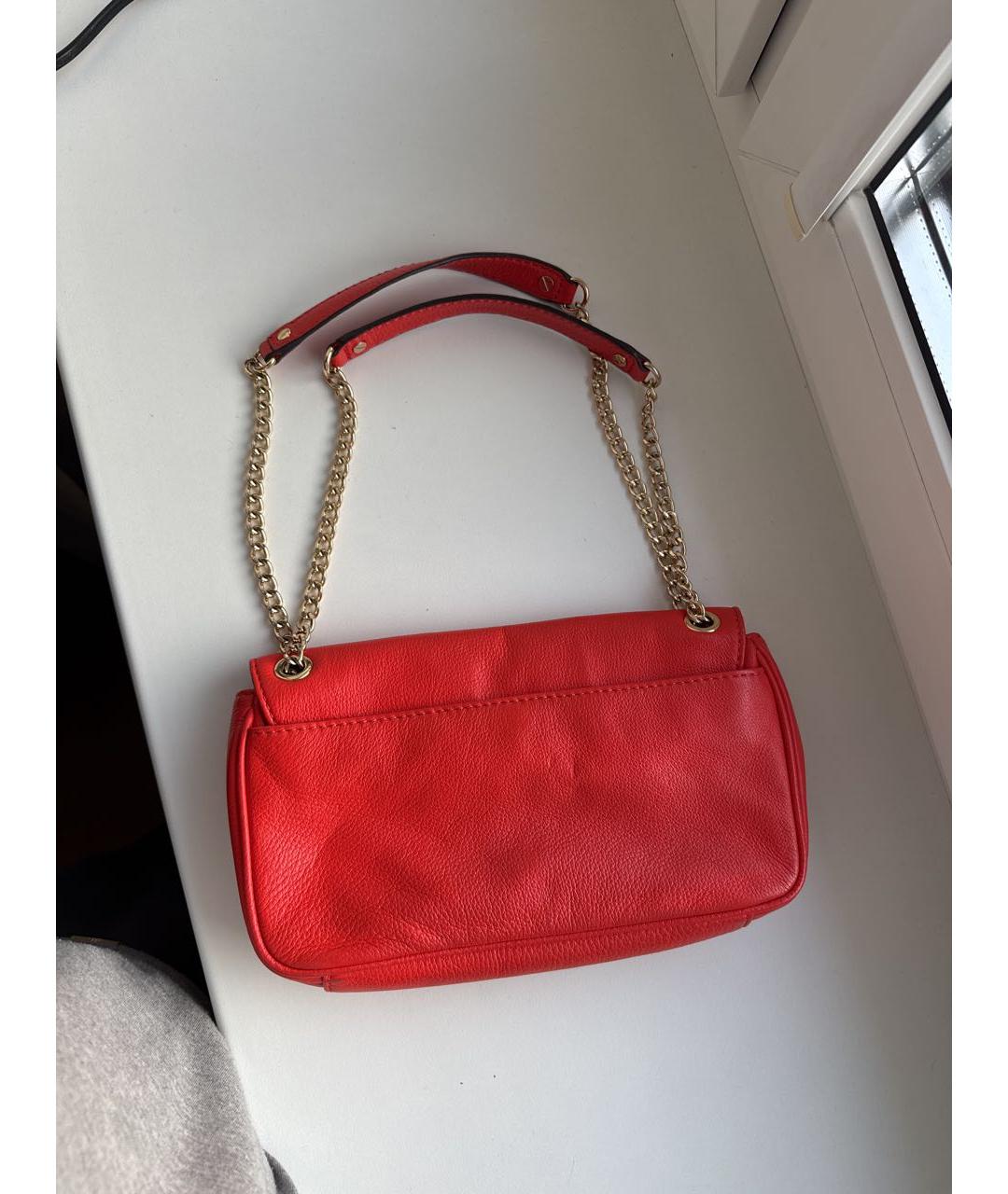 MICHAEL KORS Красная кожаная сумка через плечо, фото 3