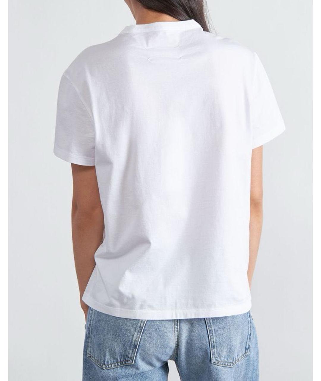 MAISON MARGIELA Белая хлопковая футболка, фото 3