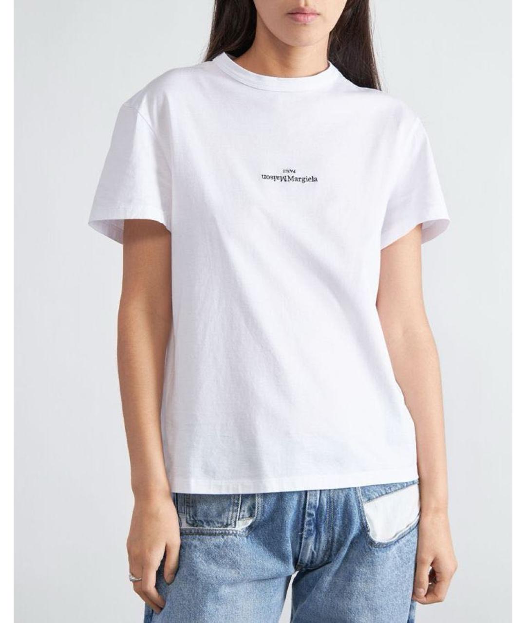 MAISON MARGIELA Белая хлопковая футболка, фото 2