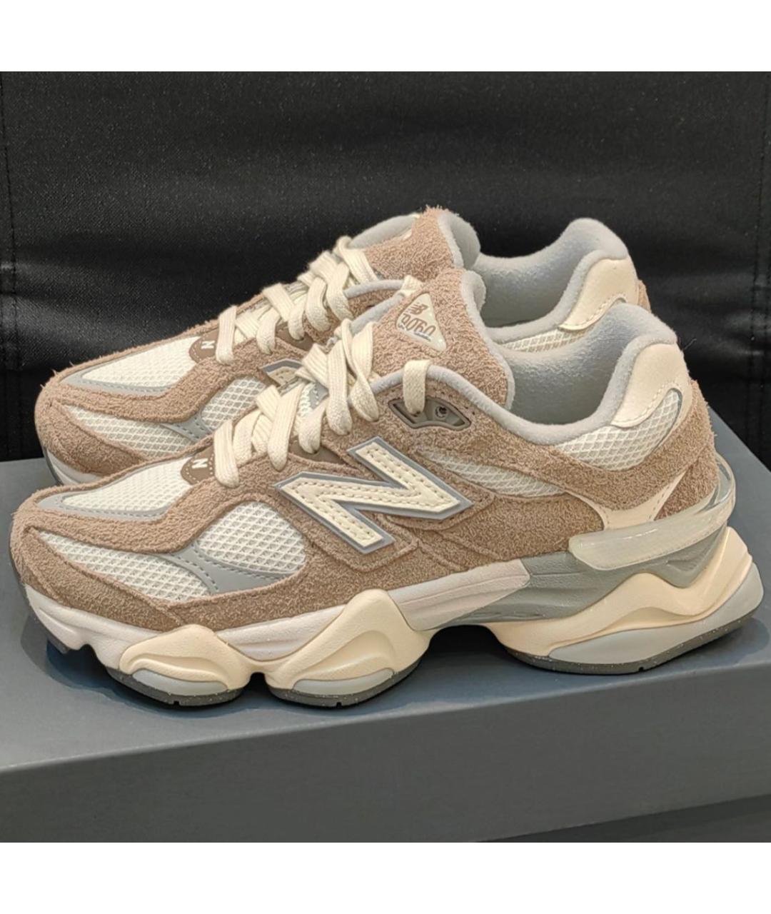 NEW BALANCE Бежевые замшевые низкие кроссовки / кеды, фото 3