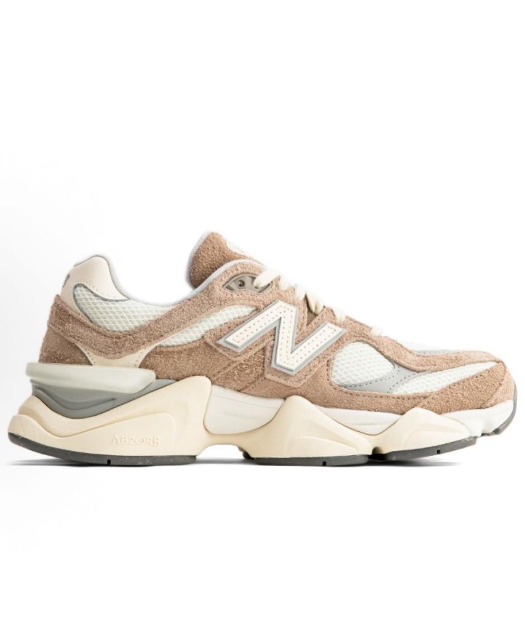 NEW BALANCE Бежевые замшевые низкие кроссовки / кеды, фото 4