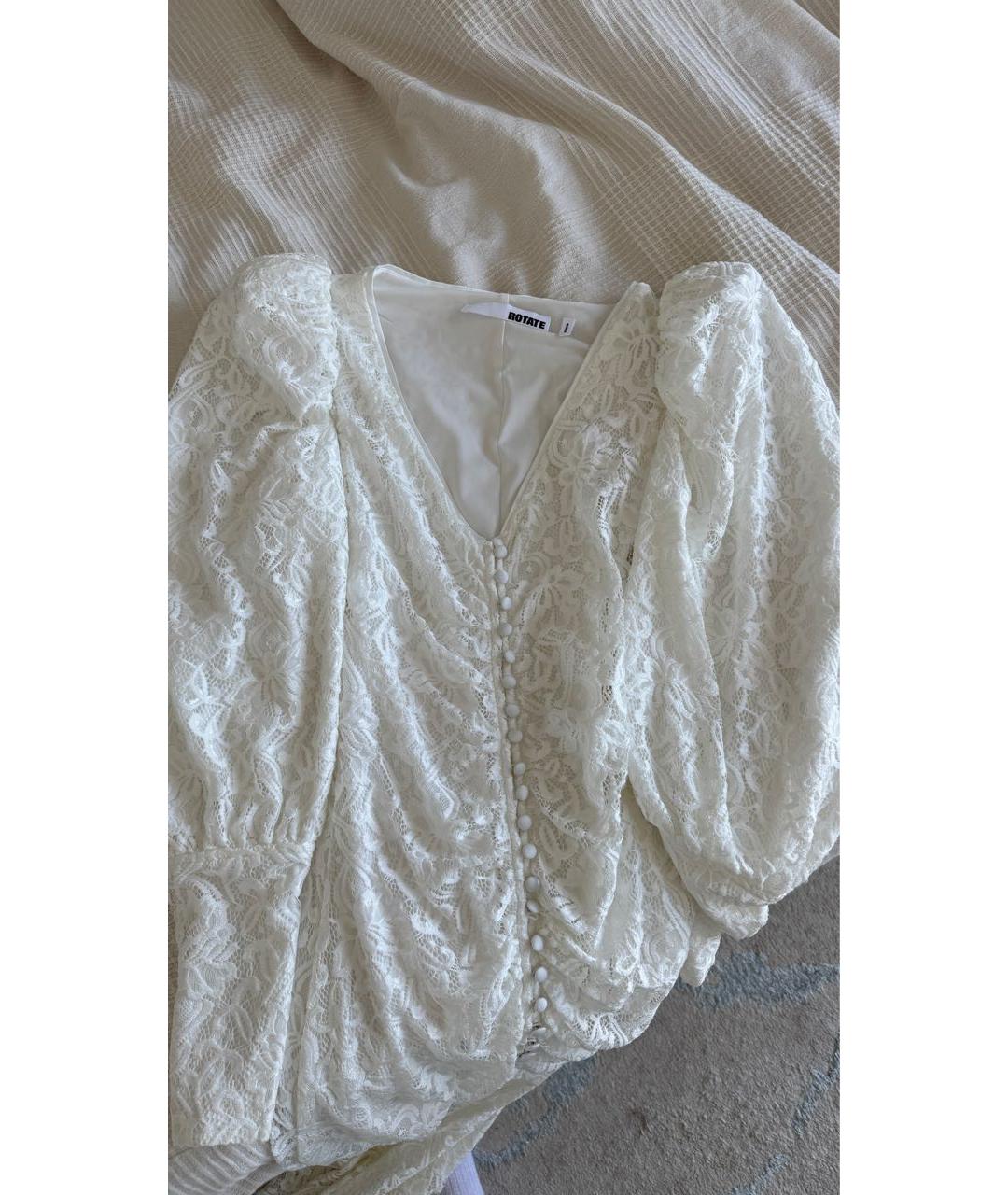 ROTATE Белое полиэстеровое вечернее платье, фото 4