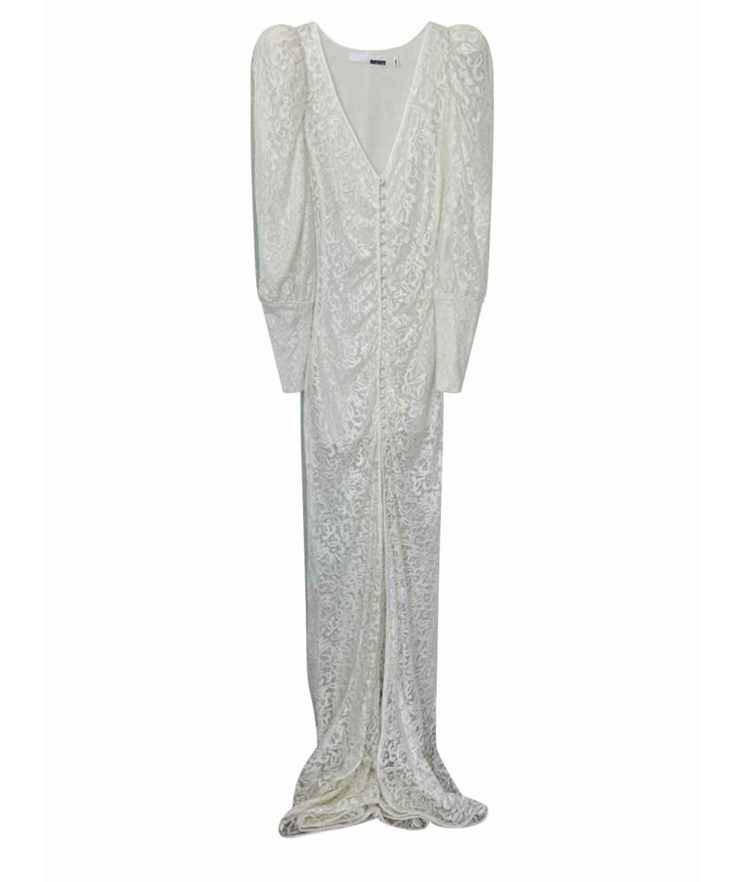 ROTATE Белое полиэстеровое вечернее платье, фото 1