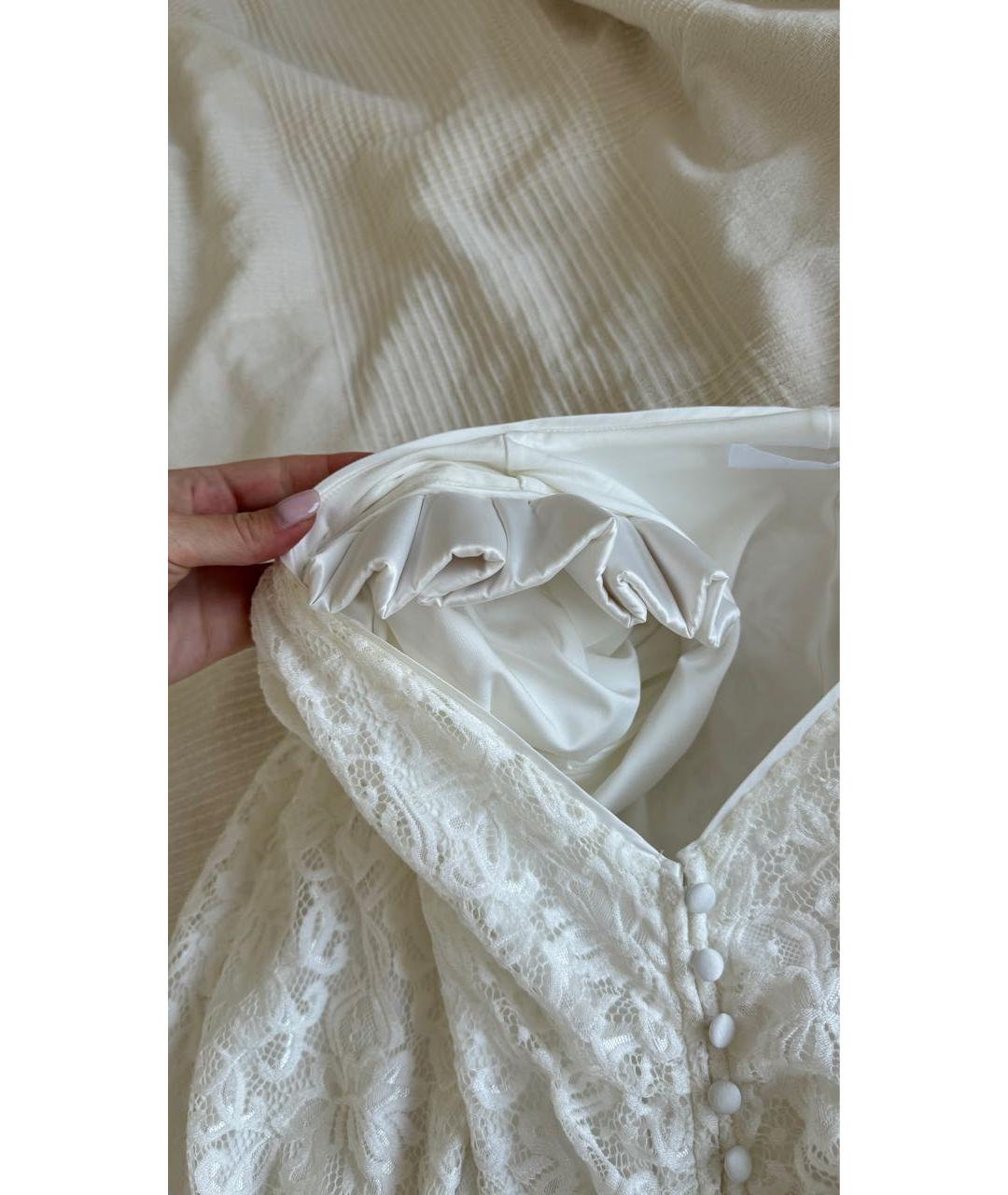 ROTATE Белое полиэстеровое вечернее платье, фото 7