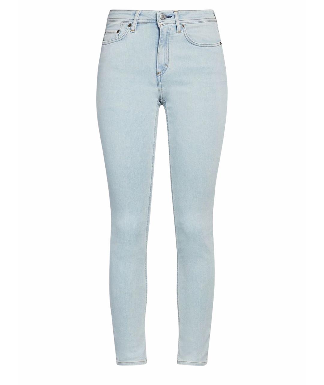 ACNE STUDIOS Голубые хлопко-полиэстеровые джинсы слим, фото 1