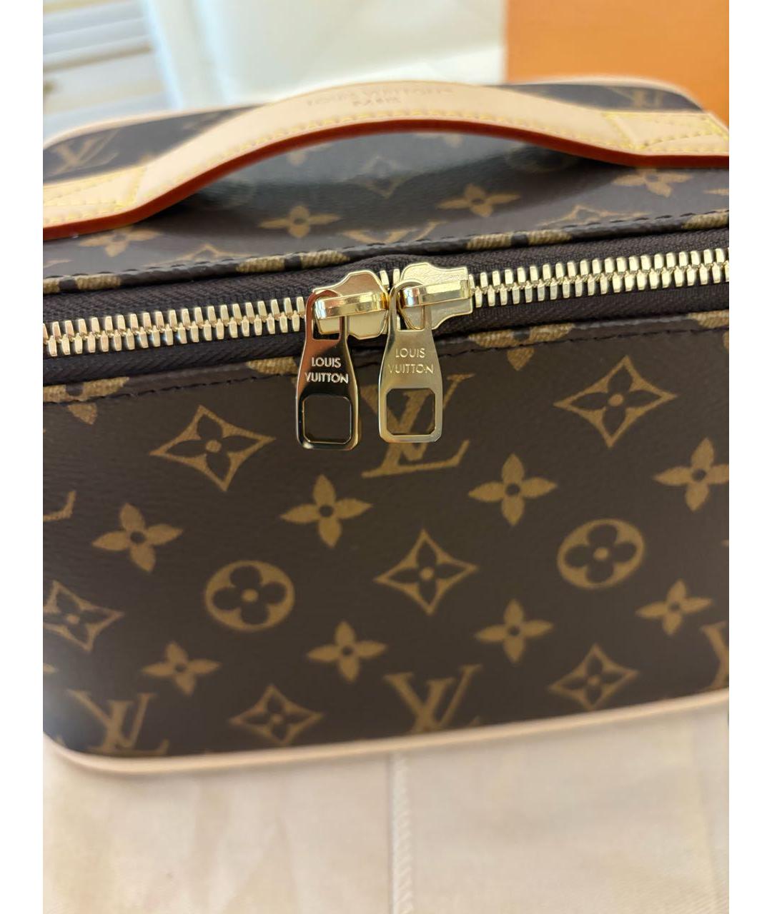 LOUIS VUITTON Коричневая косметичка, фото 4