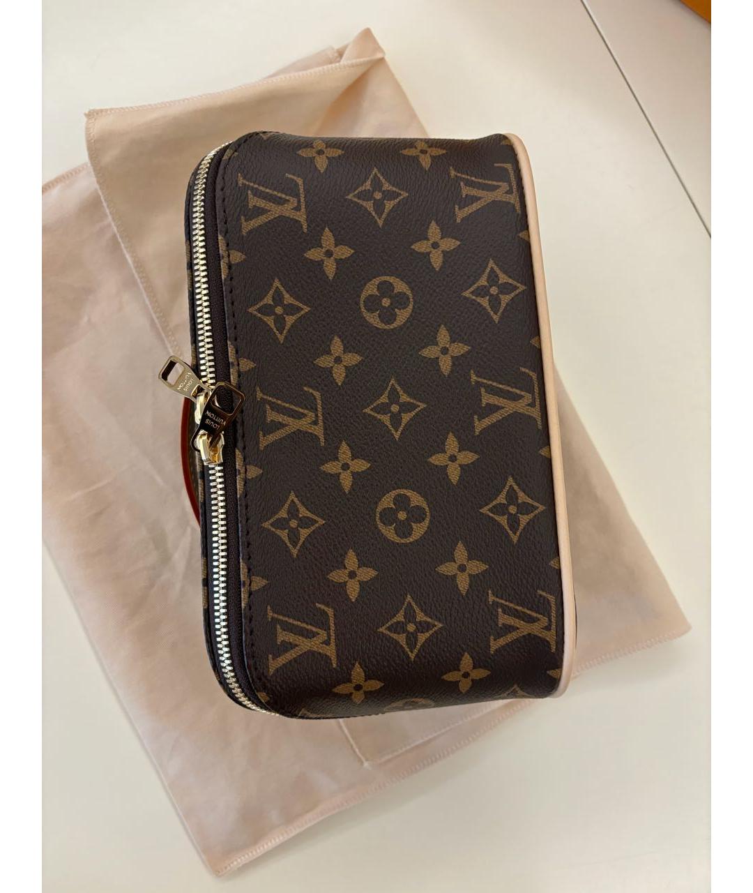 LOUIS VUITTON Коричневая косметичка, фото 3