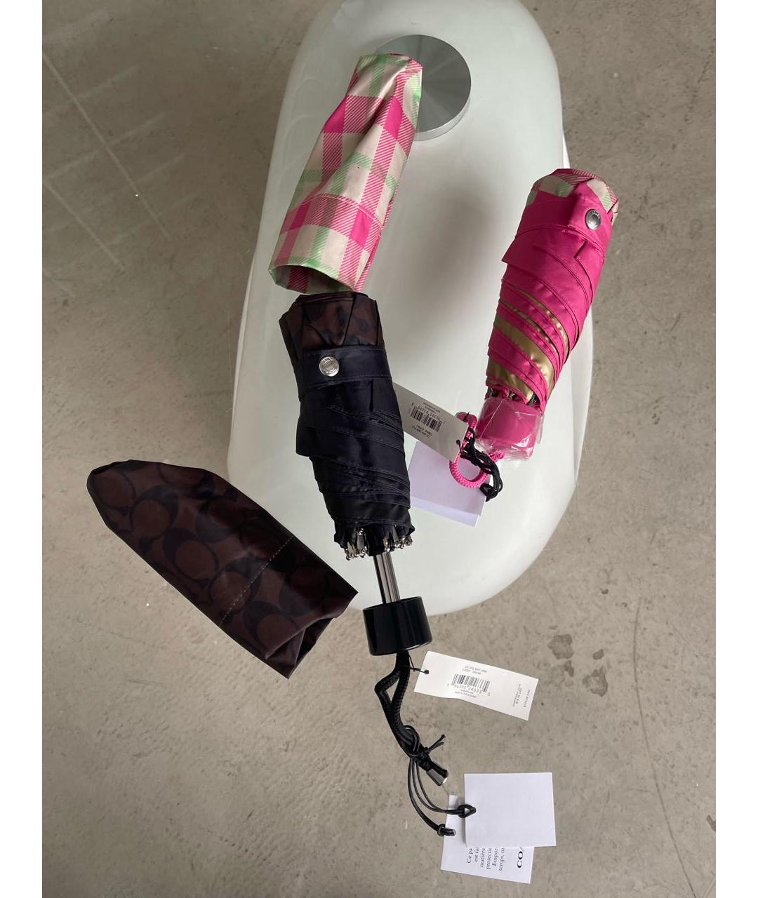 COACH Коричневый зонт, фото 6