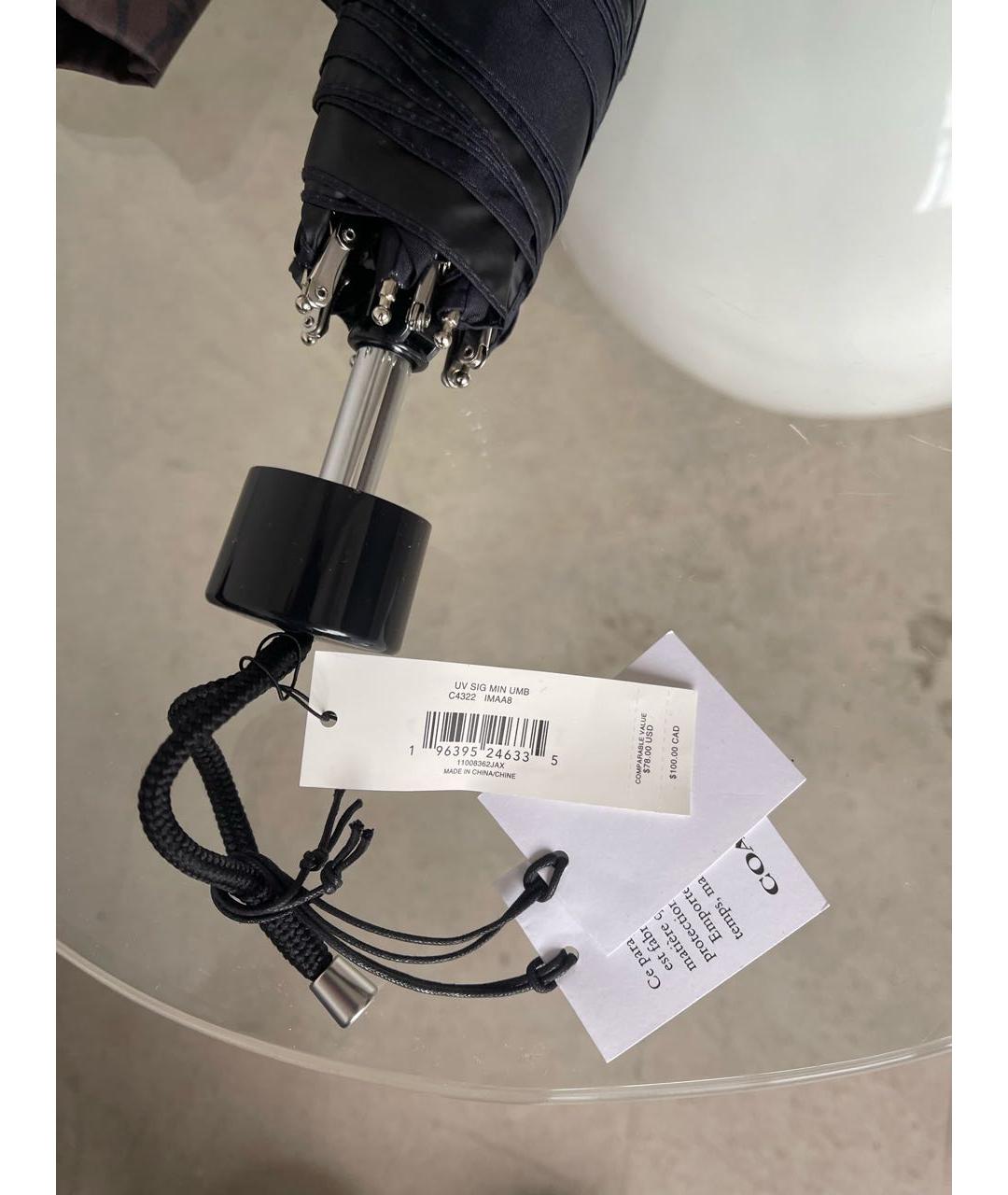 COACH Коричневый зонт, фото 3