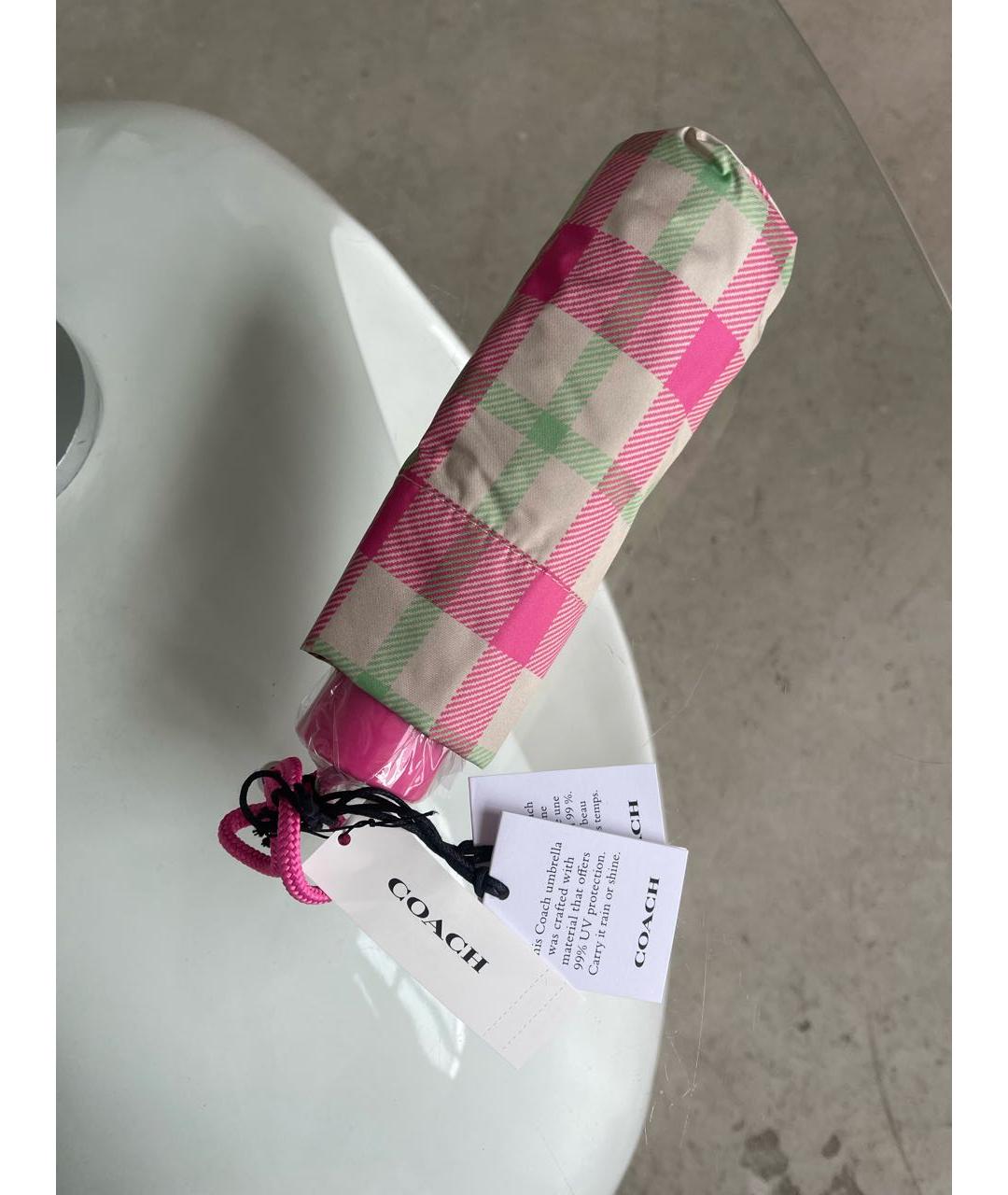 COACH Розовый зонт, фото 2
