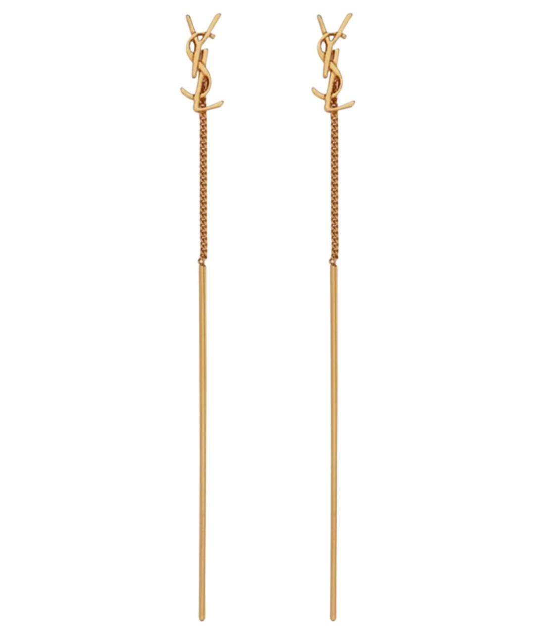 SAINT LAURENT Золотые металлические серьги, фото 1