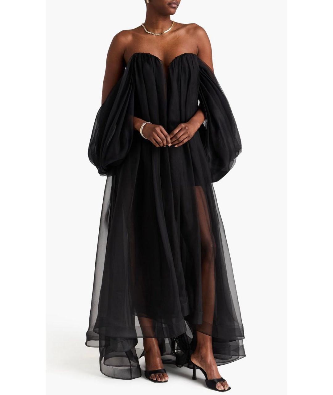 ZIMMERMANN Черное шелковое вечернее платье, фото 5