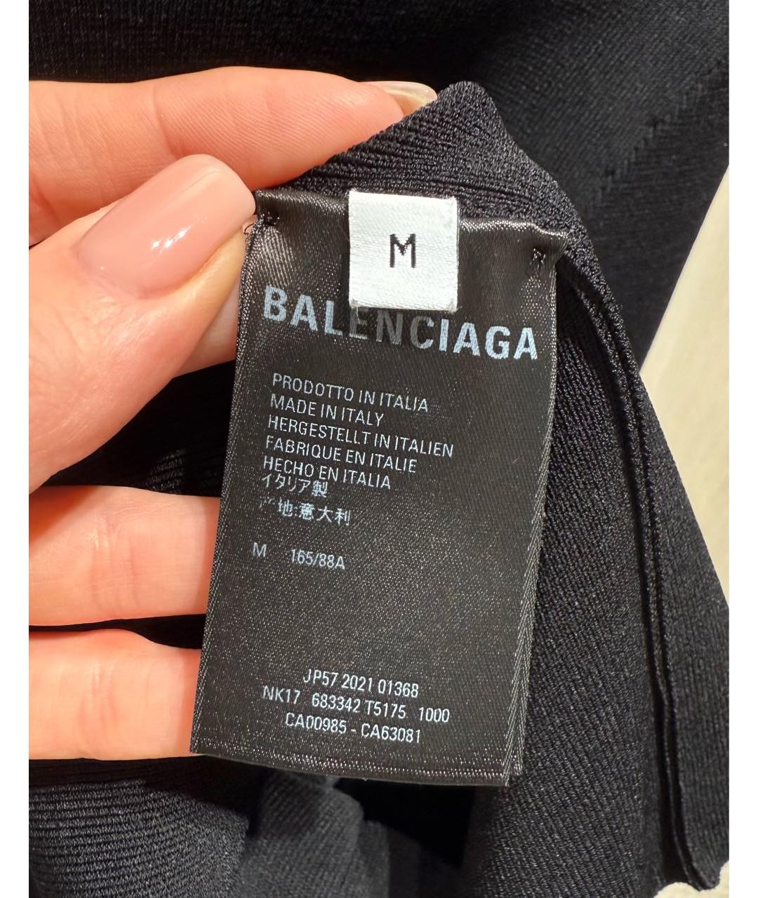 BALENCIAGA Черная вискозная водолазка, фото 4