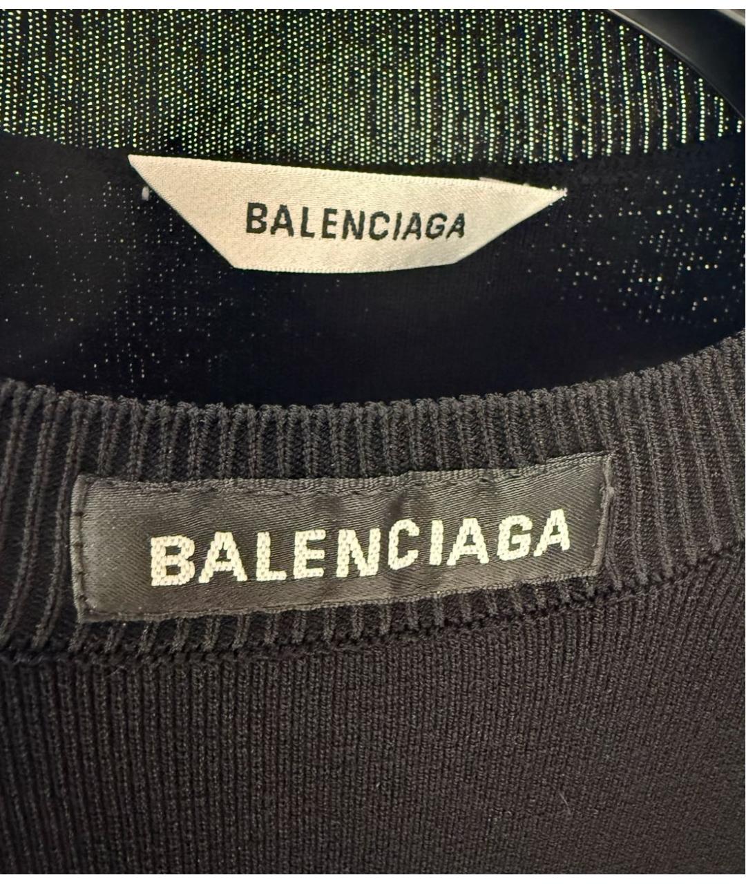 BALENCIAGA Черная вискозная водолазка, фото 3