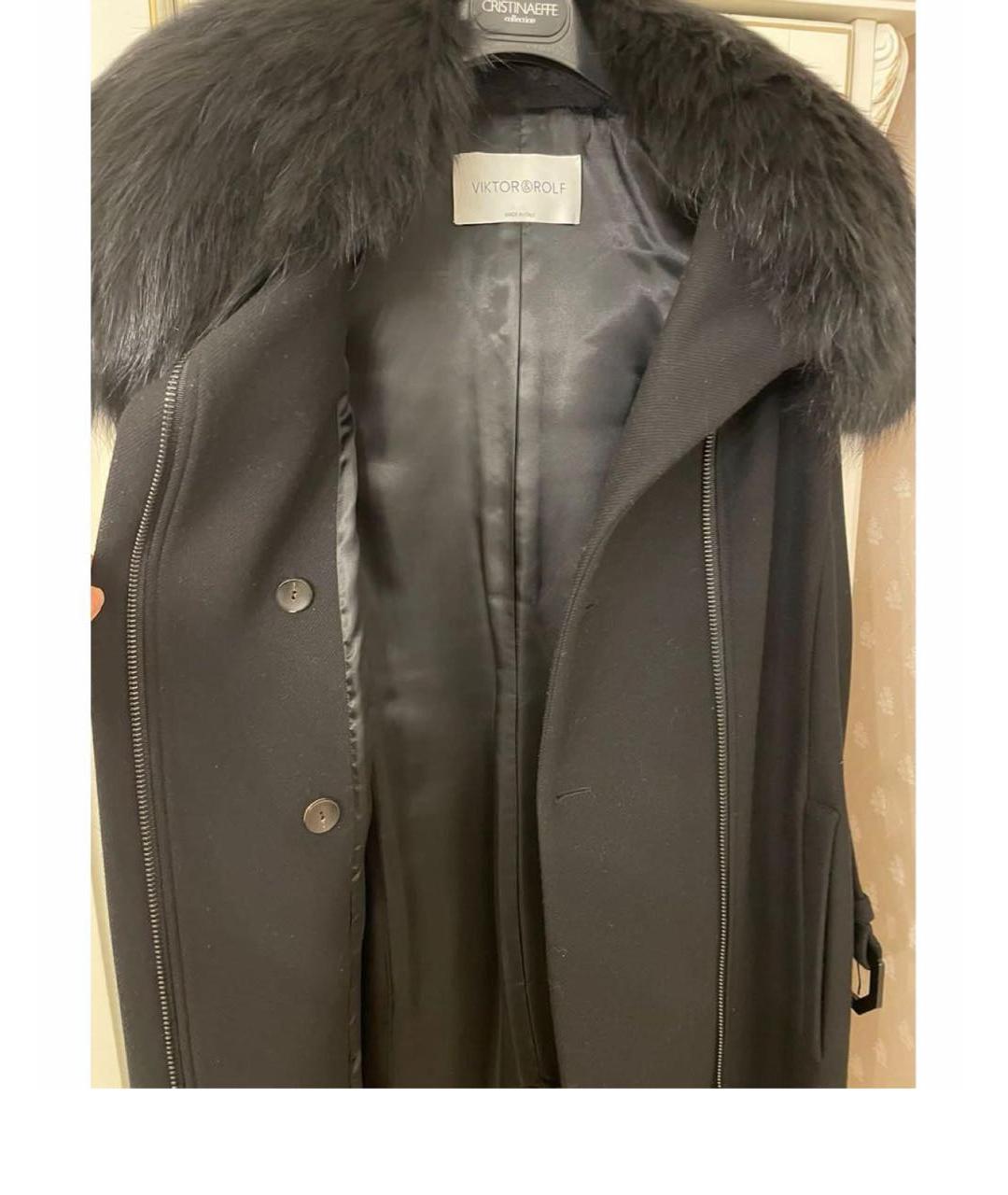 VICTOR AND ROLF Черное пальто, фото 6