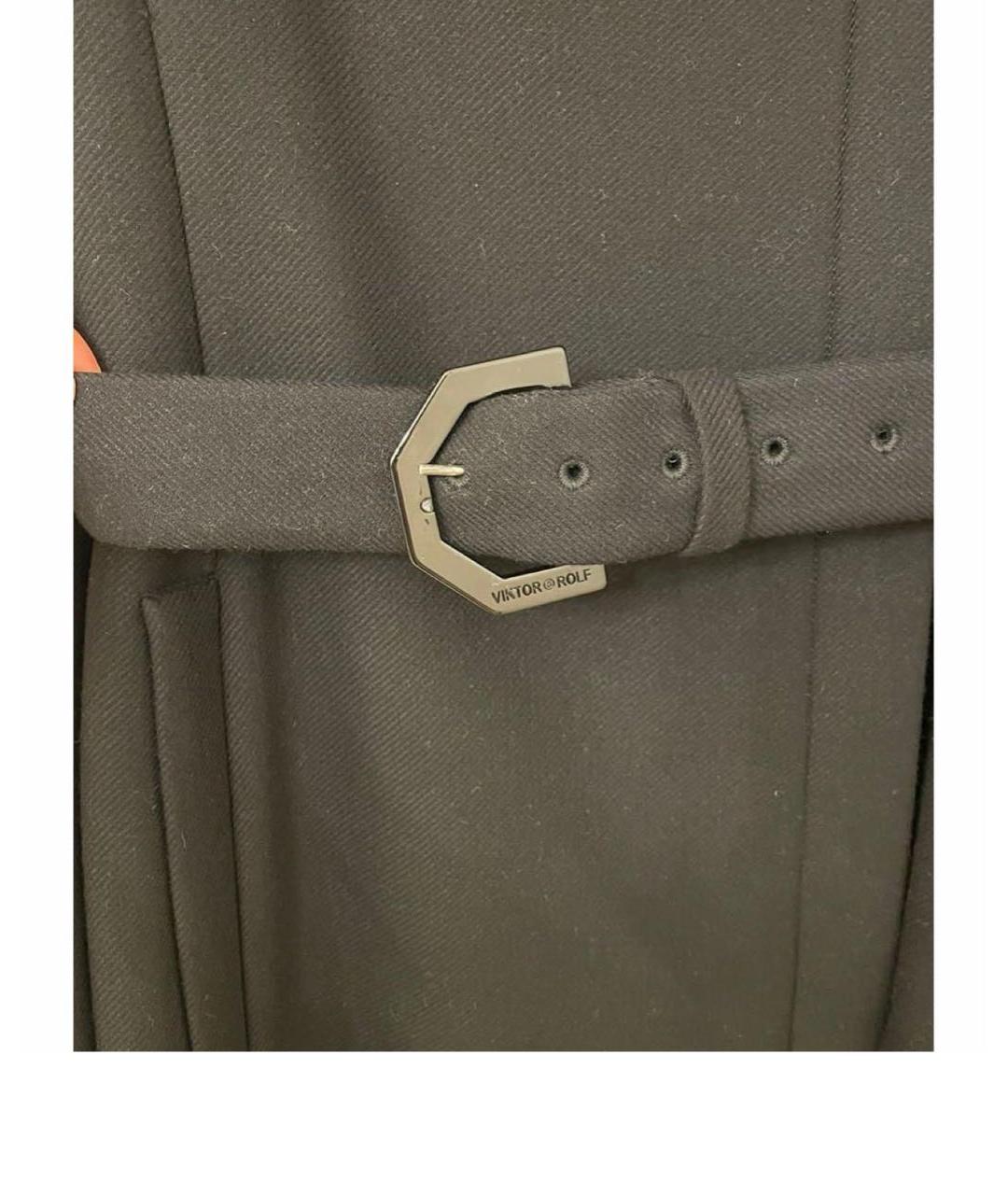 VICTOR AND ROLF Черное пальто, фото 5