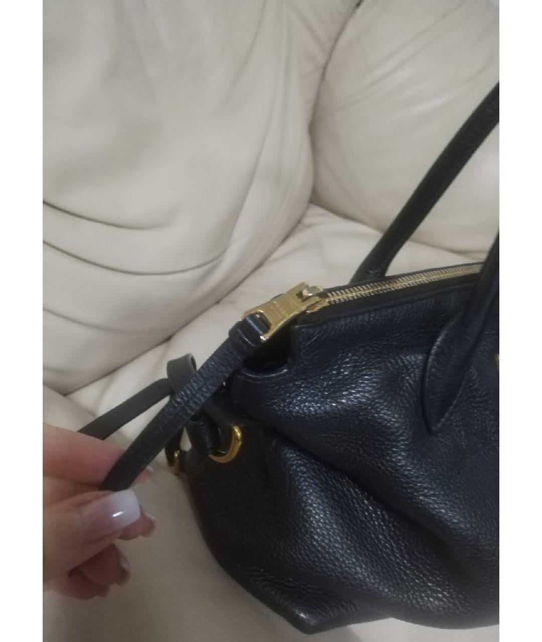 PRADA Черная кожаная сумка через плечо, фото 6