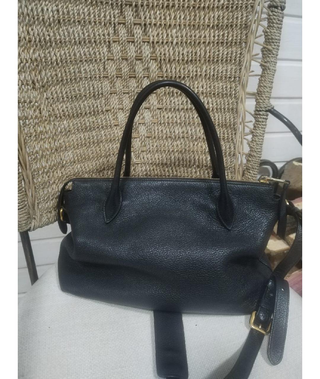 PRADA Черная кожаная сумка через плечо, фото 2