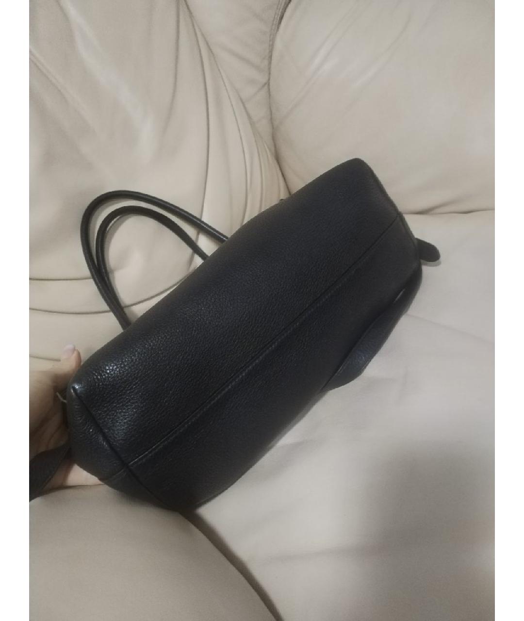 PRADA Черная кожаная сумка через плечо, фото 4