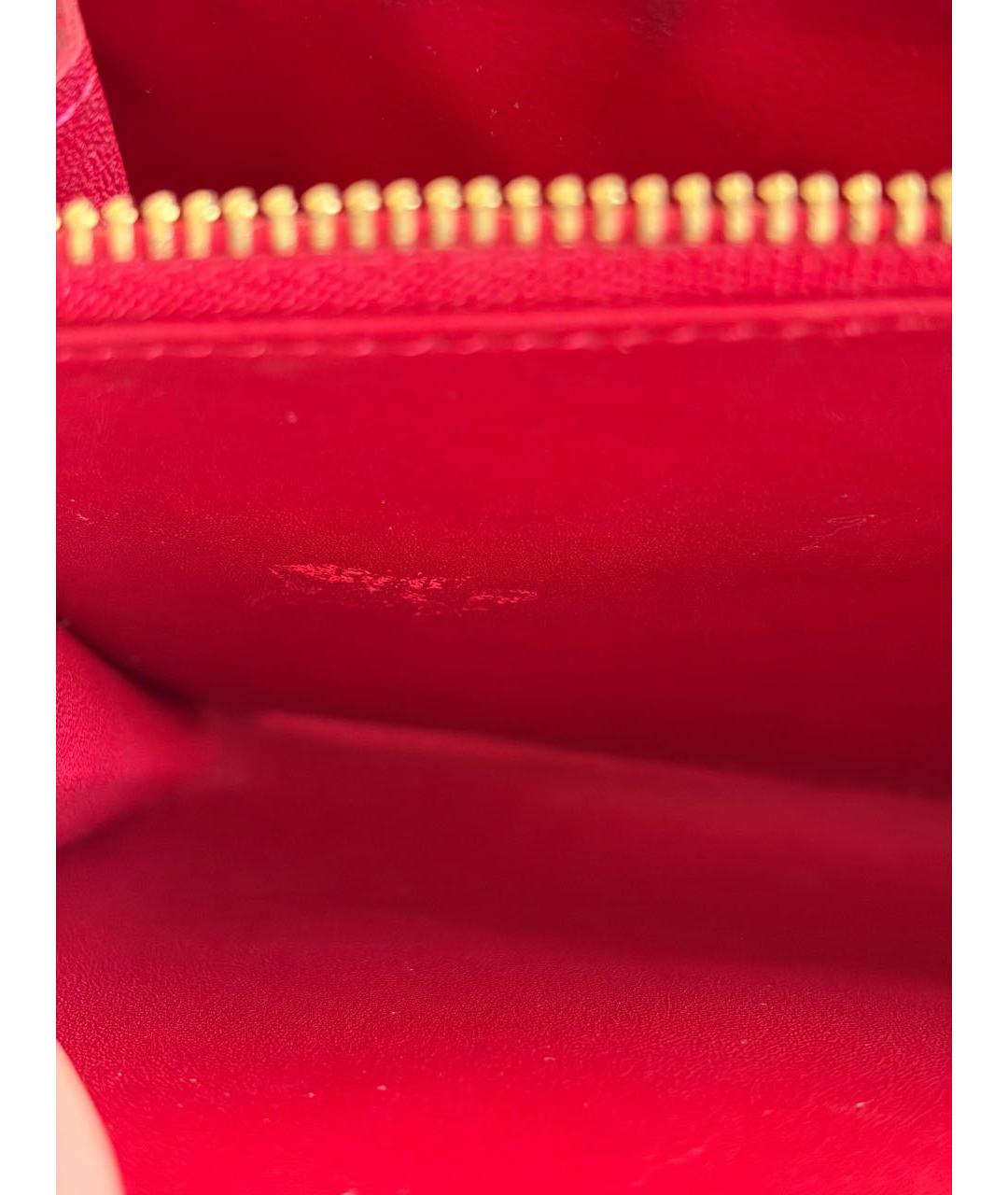 LOUIS VUITTON Красный кошелек из лакированной кожи, фото 6