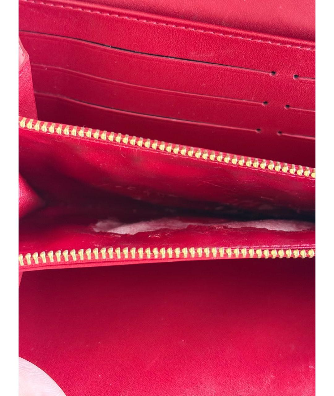 LOUIS VUITTON Красный кошелек из лакированной кожи, фото 5