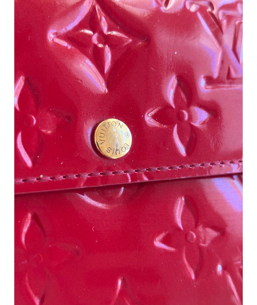 LOUIS VUITTON Красный кошелек из лакированной кожи, фото 8
