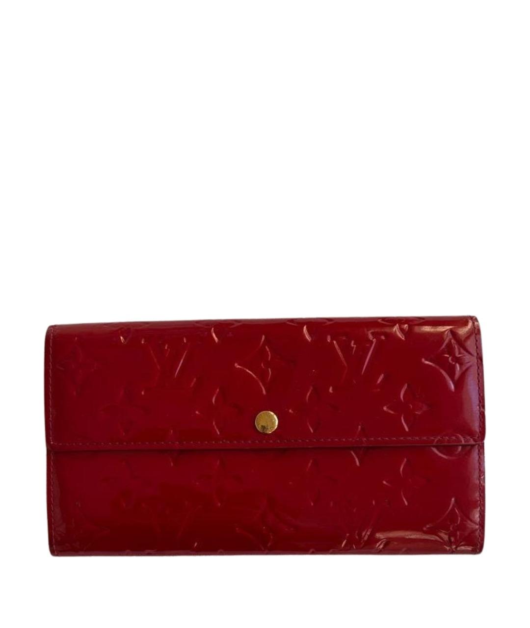 LOUIS VUITTON Красный кошелек из лакированной кожи, фото 1