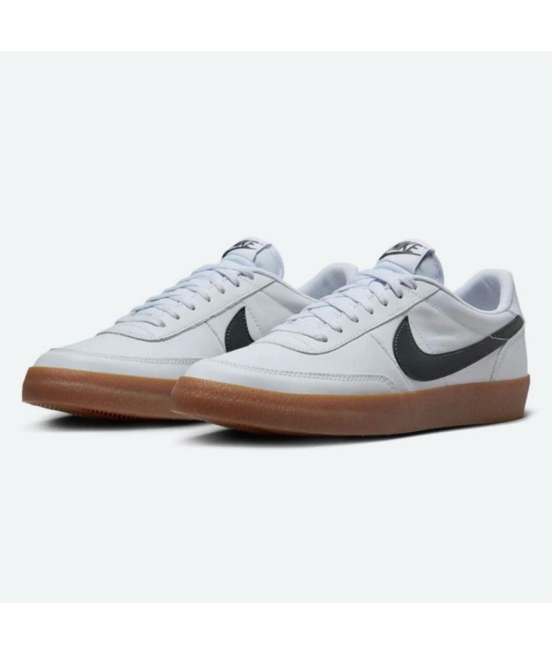 NIKE Белые кожаные низкие кроссовки / кеды, фото 2