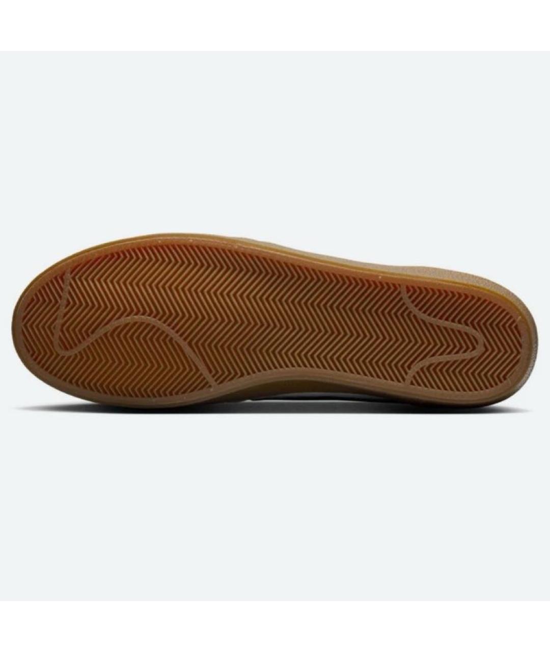 NIKE Белые кожаные низкие кроссовки / кеды, фото 5