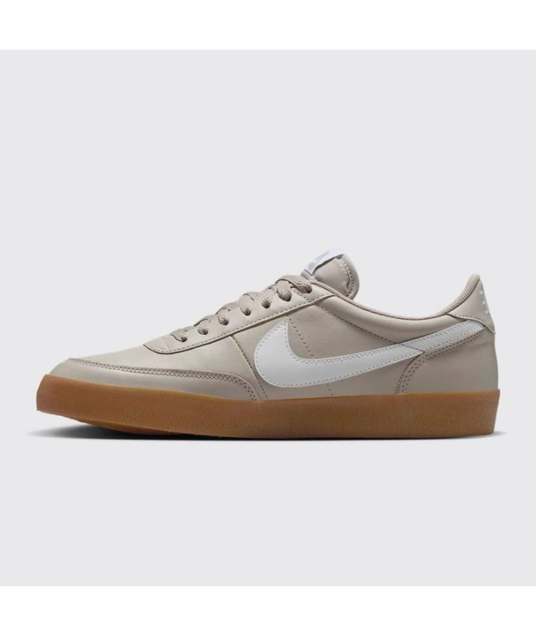NIKE Серые кожаные низкие кроссовки / кеды, фото 4